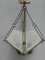 Vintage Art Deco Ceiling Lamp with 3 Cloudy Glass Plates 11