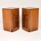 Vintage Art Deco Burr Walnut Bedside Cabinets, 1930s, Set of 2, Image 4