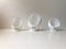 Half Egg Art Glass Candle Holders by Ingegerd Råman for Skruf, 1980s, Set of 3 1