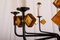 Vintage Scandinavian Glass & Iron Chandelier by Svend Aage Holm Sorensen, Image 6