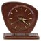 Reloj de mesa de cuero de Jacques Adnet, años 50, Imagen 1