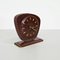Reloj de mesa de cuero de Jacques Adnet, años 50, Imagen 3