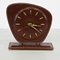 Reloj de mesa de cuero de Jacques Adnet, años 50, Imagen 5