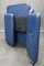 Foldable Blue Leather Tub Dining Chairs from Durlet, 1980s, Set of 4 12