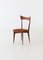 Italian Natural Leather & Mahogany Dining Chairs by Ico & Luisa Parisi, 1950s, Set of 6 8