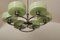 Art Deco Chromed Brass & Colored Glass Chandelier from Napako, 1930s, Image 7