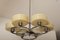 Art Deco Chromed Brass & Colored Glass Chandelier from Napako, 1930s 10