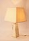 Lámpara de mesa estilo Hollywood Regency en dorado y crema, años 70, Imagen 5