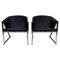 Postmodern Chrome and Leatherette Armchairs by Jouko Järvisalo for Inno, 1990s, Set of 2 1