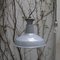 Industrial English Grey Enamel Ceiling Lamp, 1950s, Image 4