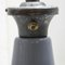 Industrial English Grey Enamel Ceiling Lamp, 1950s 2