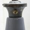 Lámpara de techo industrial inglesa esmaltada en gris, años 50, Imagen 2