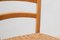 Vintage Italian Slat Back Dining Chairs with Rush Seats, 1978, Set of 6, Image 5