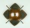 Mid Century Brutalist Iron & Copper Wall Lamp, 1960s, Image 1