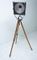 Black Enamel Industrial Spotlight Tripod Floor Lamps, 1970s, Set of 2 25