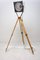 Black Enamel Industrial Spot Light Tripod Floor Lamps, 1970s, Set of 2, Image 9