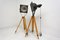 Black Enamel Industrial Spot Light Tripod Floor Lamps, 1970s, Set of 2, Image 17