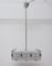 Vintage Czechoslovak Glass & Chromed Steel Ceiling Lamp, 1970s, Image 1