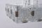 Lámpara de techo checoslovaca vintage de vidrio y acero cromado, años 70, Imagen 4