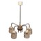 Mid-Century Cut Glass 5-Light Chandelier from Lidokov, 1960s, Image 5
