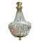 Lámpara de araña checa Mid-Century de cristal, años 60, Imagen 3