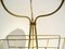 Italian Brass & Frosted Glass Console Table by Cesare Lacca for Fontana Arte, 1950s 6