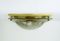 German Brass & Glass Ceiling Lamp from Kaiser, 1970s, Image 1