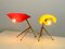 Lámparas de mesa de vidrio acrílico rojo y amarillo de WKR Leuchten, años 50. Juego de 2, Imagen 9