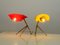 Lampade da tavolo in vetro acrilico rosso e giallo di WKR Leuchten, anni '50, set di 2, Immagine 13