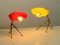 Lampade da tavolo in vetro acrilico rosso e giallo di WKR Leuchten, anni '50, set di 2, Immagine 10
