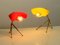 Tischlampen aus Acrylglas in Rot & Gelb von WKR Leuchten, 1950er, 2er Set 10