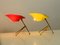 Lampade da tavolo in vetro acrilico rosso e giallo di WKR Leuchten, anni '50, set di 2, Immagine 12