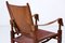 Leather and Oak Safari Chair by Wilhelm Kienzle for Wohnbedarf, 1950s, Image 8