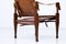 Leather and Oak Safari Chair by Wilhelm Kienzle for Wohnbedarf, 1950s 9