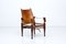 Leather and Oak Safari Chair by Wilhelm Kienzle for Wohnbedarf, 1950s, Image 2