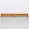 Large Wooden Benches by Charlotte Perriand, 1960s, Set of 2, Image 1