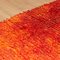 Alfombra turca de lana naranja tejida a mano, años 80, Imagen 5