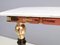 Italian Brass, Wood & Carrara Marble Console Table, 1950s 11