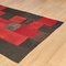 Tapis Kilim Rouge et Noir, Turquie, 1990s 13