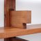 Modernes wandmontiertes Holz Bücherregal von Pierre Chapo, 1960er 5