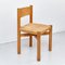 Mid-Century French Wood and Rattan Meribel Chairs by Charlotte Perriand, 1950s, Set of 4, Image 16
