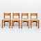 Französische Mid-Century Meribel Stühle aus Holz & Rattan von Charlotte Perriand, 1950er, 4er Set 8