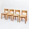 Französische Mid-Century Meribel Stühle aus Holz & Rattan von Charlotte Perriand, 1950er, 4er Set 7