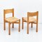 Mid-Century French Wood and Rattan Meribel Chairs by Charlotte Perriand, 1950s, Set of 4 6