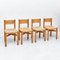 Mid-Century French Wood and Rattan Meribel Chairs by Charlotte Perriand, 1950s, Set of 4 9