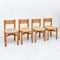 Mid-Century French Wood and Rattan Meribel Chairs by Charlotte Perriand, 1950s, Set of 4, Image 9