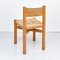 Mid-Century French Wood and Rattan Meribel Chairs by Charlotte Perriand, 1950s, Set of 4 15