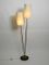 German Brass, Iron, and Textile Floor Lamp, 1950s 2