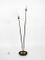 German Brass, Iron, and Textile Floor Lamp, 1950s 10