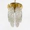 Italian Brass and Murano Glass Ceiling Lamp in the Sryle of Mazzega, 1970s 3